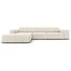Cosmopolitan Design - Canapé d'angle Gauche Velours Chicago 4 Places b...