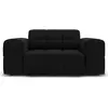Cosmopolitan Design - Fauteuil Velours Chicago noir - 124x102x70 cm OS