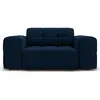 Cosmopolitan Design - Fauteuil Velours Chicago bleu roi - 124x102x70 c...