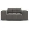 Cosmopolitan Design - Fauteuil Velours Chicago gris clair - 124x102x70...