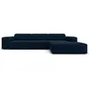 Cosmopolitan Design - Canapé d'angle Droit Velours Chicago 4 Places bl...