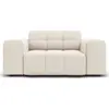 Cosmopolitan Design - Fauteuil Velours Chicago beige clair - 124x102x7...