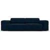 Cosmopolitan Design - Canapé Velours Chicago 3 Places bleu roi - 204x1...