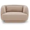 Cosmopolitan Design - Fauteuil Velours Tulum beige - 109x85x74 cm T.U