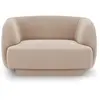 Micadoni Home Fauteuils en tissu velours cappuccino