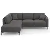 Mazzini Sofas - Canapé d'angle Gauche Venus 5 Places gris foncé - 254x...