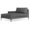 Mazzini Sofas - Chaise Longue Gauche Venus gris foncé - 160x104x90 cm ...