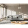 Mazzini Sofas - Canapé Venus 3 places Gris Clair - 220x92x90 OS