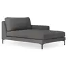 Mazzini Sofas - Chaise Longue Droite Venus gris foncé - 160x104x90 cm ...