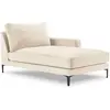 Mazzini Sofas - Méridienne Velours Droite Venus beige clair - 160x104x...