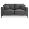 Mazzini Sofas - Canapé Venus 2 Places gris foncé - 158x92x90 cm OS