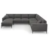 Mazzini Sofas - Canapé Panoramique droit Venus 6 Places gris foncé - 3...