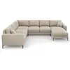 Mazzini Sofas - Canapé Panoramique gauche Venus 6 Places beige - 326x2...