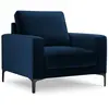 Mazzini Sofas - Fauteuil en velours Venus 1 place Bleu Roi - 92x92x90 ...