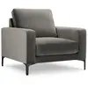 Mazzini Sofas - Fauteuil en velours Venus 1 place Gris Clair - 92x92x9...