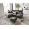 Mazzini Sofas - Canapé d'angle droit Venus 4 places Gris Clair - 248x1...