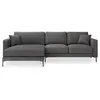 Mazzini Sofas - Canapé d'angle Gauche Venus 4 Places gris foncé - 248x...