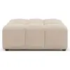 CXL by Christian Lacroix Pouf en tissu velours beige clair