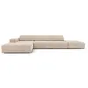 CXL by Christian Lacroix Canapé d'angle gauche 5 places en tissu velours beige clair