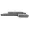 CXL by Christian Lacroix Canapé d'angle droit 5 places en tissu velours gris clair