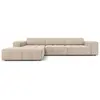 CXL by Christian Lacroix Canapé d'angle gauche 4 places en tissu velours beige clair