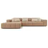 CXL by Christian Lacroix Canapé d'angle gauche 4 places en tissu velours beige foncé