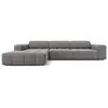 CXL by Christian Lacroix Canapé d'angle gauche 4 places en tissu velours gris clair