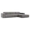 CXL by Christian Lacroix Canapé d'angle droit 4 places en tissu velours gris clair