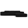 CXL by Christian Lacroix Canapé d'angle droit 4 places en tissu velours noir