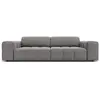 CXL by Christian Lacroix Canapé 3 places en tissu velours gris clair