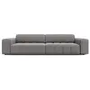 CXL by Christian Lacroix Canapé 4 places en tissu velours gris clair
