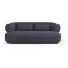 Micadoni Home Canapé 3 places en tissu bouclé bleu foncé