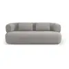 Micadoni Home Canapé 3 places en tissu bouclé gris clair