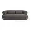 Micadoni Home Canapé 3 places en tissu bouclé gris