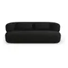 Micadoni Home Canapé 3 places en tissu bouclé noir