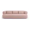 Micadoni Home Canapé 4 places en tissu bouclé rose poudré