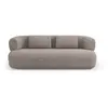 Micadoni Home Canapé 3 places en tissu bouclé marron clair