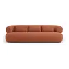 Micadoni Home Canapé 4 places en tissu bouclé brique