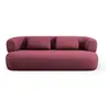 Micadoni Home Canapé 3 places en tissu chenille cramoisi