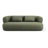 Micadoni Home Canapé 3 places en tissu chenille vert