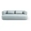 Micadoni Home Canapé 3 places en tissu chenille bleu clair