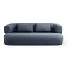 Micadoni Home Canapé 3 places en tissu chenille bleu foncé