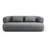 Micadoni Home Canapé 3 places en tissu chenille gris foncé