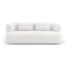Micadoni Home Canapé 3 places en tissu bouclé ivoire
