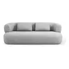 Micadoni Home Canapé 3 places en tissu chenille argent
