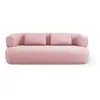 Micadoni Home Canapé 3 places en tissu chenille rose