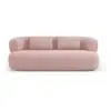 Micadoni Home Canapé 3 places en tissu bouclé rose poudré