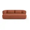 Micadoni Home Canapé 3 places en tissu bouclé brique