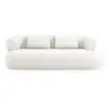Micadoni Home Canapé 3 places en tissu chenille beige clair