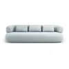 Micadoni Home Canapé 4 places en tissu chenille bleu clair